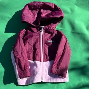 Columbia Kids' Maroon and Pink Hooded Jacket